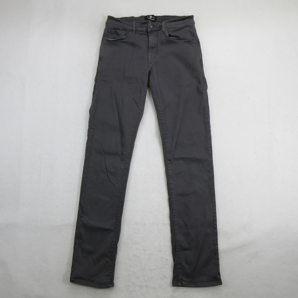 7 For All Mankind Men's Slimmy Luxe Sport Jeans Size 30 Gray Stretch Straight